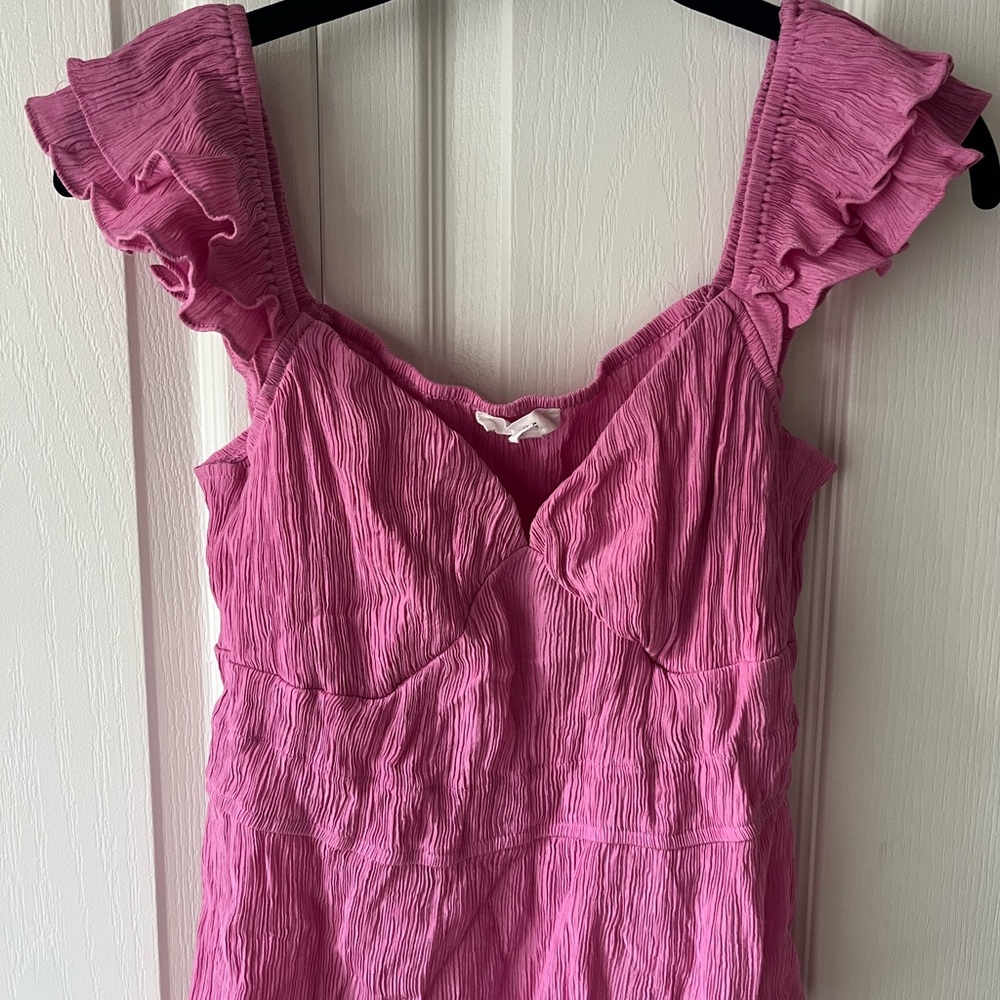 Pink Ruffled Blouse